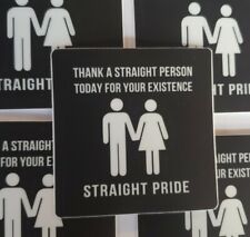 STRAIGHT PRIDE STICKERS (5) WORLDWIDE 🌐 SHIPPING  picture