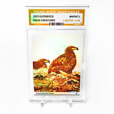 YOUNG WHITE-TAILED EAGLES Art Card 2023 GleeBeeCo Holo Creatures #NPN7-L /49 picture