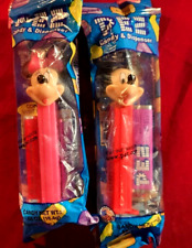 SET 0F 2-VINTAGE (2003) PEZ MICKEY & MINNIE MOUSE Dispensers W/Candy. NEW/SEALED picture