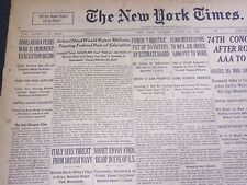 1935 AUGUST 27 NEW YORK TIMES - ADDIS ABABA FEARS WAR IS IMMIENT - NT 4911 picture