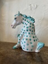 Italian ceramic sculpture-horse. Bank. Home decor. Artisan W/Stopper picture