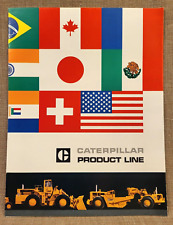 1970's Vintage Caterpillar Machinery Product Line 4-Panel Color Foldout Brochure picture