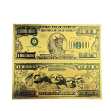 10 Pcs 1 Million Dollar Gold Color Banknote 24k Silver Plated Bill USA Currency picture