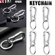 4Pcs Mini Stainless Steel Carabiner Key Chain Clip Hook Buckle Keychain Key Ring picture