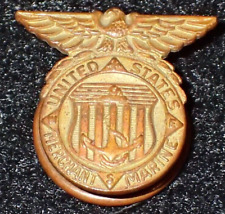 WWII USMS United States Merchant Marines Lapel Pin Button Wartime Production picture