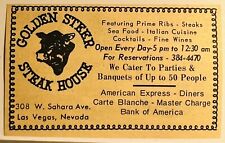Las Vegas Nevada 1969 Advertising Clipping Golden Steer Steakhouse Sahara Ave picture