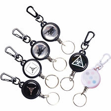 Outdoor Retractable Key Chain Reel Holder Cord Carabiner Random Pattern Shipping picture