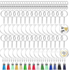 180 Pcs Acrylic Special-shaped Double-sided Keychain  Blank Key Accessory Set picture