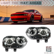 For 2015-2018 Dodge Challenger Headlights With LED DRL Black Housing Right&Left picture