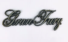 1975~1977 PLYMOUTH GRAN FURY FRONT FENDER NAMEPLATE SCRIPT EMBLEM picture