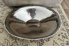 American Metalcraft HMOV1621 20” Oval Hammered Stainless Steel Bowl, 192 oz. picture