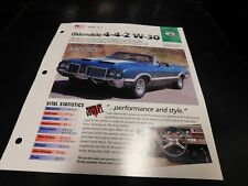 1972 Oldsmobile 4-4-2 W-30 442 Spec Sheet Brochure Photo Poster  picture