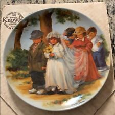 Vintage 1985 Knowles Here Comes the Bride Vintage Collection Plate & Certificate picture