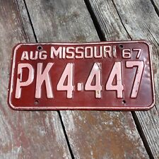 1967 Missouri License Plate - 