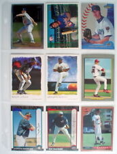 1995-2005'S LOT OF 9 BASEBALL CARDS + 1 PLASTIC SHEET FOR COLLECTORS ALBUM picture