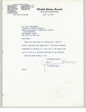 Senator J Glenn Beall Signed Letter to Paul Cunningham ASCAP 1960 picture