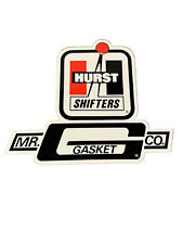 Xtra Large 8” x 7” Hurst Shifters & Mr Gasket Co. Sticker Red, Black & White. picture