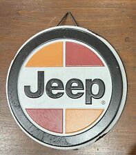 JEEP Distressed Officially Licensed Round Tin Sign 7” picture