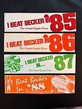I Beat Becker in 85, 86, 87, 88  Bumper Stickers The Grand Rapids Press picture