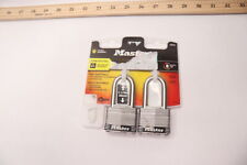(2-Pk) Master Lock Outdoor Padlock with Key Stainless Steel - Missing Keys picture