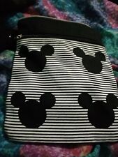 Walt Disney World Parks Mickey Mouse Black White Striped  Outside/Inside Zipper  picture