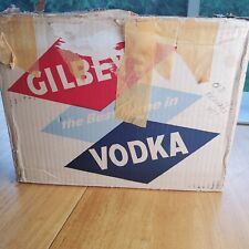 Gilbeys Vintage Signed 1966 Empty Case Cardboard Box The Best Name In Vodka  picture