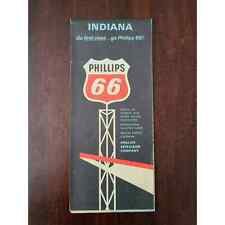 Indiana Road Map Courtesy of Phillips 66 1965 Edtion picture