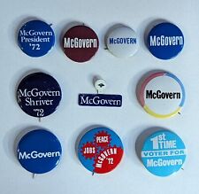 Lot of 10 1972 McGovern Presidential Campaign Buttons picture