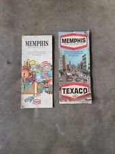 Vintage Set Of 2 Texaco Memphis Street & Vicinity Maps 1970, 1972. FREE... picture