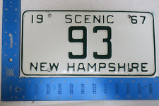 1967 67 NEW HAMPSHIRE NH LICENSE PLATE #93 LOW NUMBER TWO 2 DIGIT TAG picture