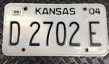 2004 - 2005 Kansas Dealer License Plate D 2702 E picture