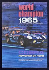 1965 Sebring 12 Hrs Shelby COBRA Daytona Poster Peter Brock Bob Bondurant picture