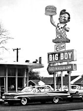 BIG BOY DRIVE THROUGH  1959 CHEVY 5X7 REPRINT picture