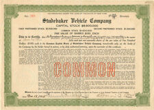 Studebaker Vehicle Co. signed by Clement Studebaker Jr. - Stock Certificate - Au picture