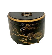 Gift Box with Oriental Folk Art Painting Asian Multipurpose Container Decor picture