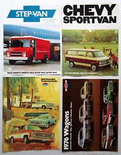 FOUR 1976 + 77 Chevrolet Auto and Truck Guide Dealer Sales Brochures - E6J picture