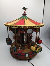 Vintage Mr Christmas Holiday FAIR CAROUSEL Flying Sleighs Merry Go Round . Works picture