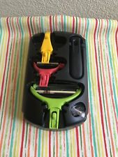 Tupperware Peeler Pro Vegetable Potato Universal 3 in 1 Green, Red, Yellow New picture