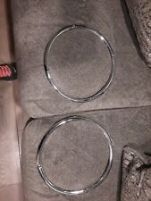 1963 Studebaker Avanti Round Headlight Left And Right Outer Chrome Bezel Ring picture