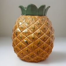Vintage 1984 Kamenstein Diamond Point Pineapple Cookie /Storage Jar  10” Retired picture