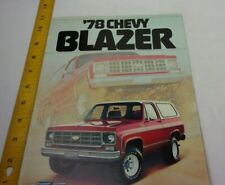Chevrolet Chevy BLAZER 1978 car brochure C81 options colors picture