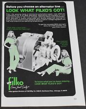 1975 Print Ad Art Pinup Girl Filko Jobber Alternator High Amp Chicago IL Sexy picture