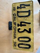 1932 California License Plate picture
