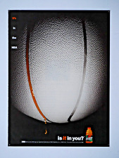 Gatorade Orange Vintage 1999 It's In The NBA Original Print Ad 8 x 10