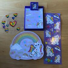 Lisa Frank Angel Kitty Mini Clipboard Notepad Rainbow Notes Sticker Set of 4 Pcs picture