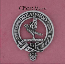 Munro Hand Crafted Pewter Scotland Clan Crest Cap Badge Brooch UK  picture