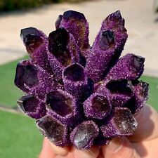 396G New find sky purple phantom quartz crystal cluster mineral sample picture