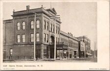 c1900s JAMESTOWN North Dakota Postcard OPERA HOUSE Downtown Street View / Unused picture