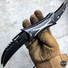 Dual QUAD Blade Fantasy Cosplay Folding Pocket Knife Tactical Combat Dragon NEW picture
