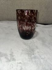 Tortoise Shell Pattern Hand Blown Art Glass Vase 7